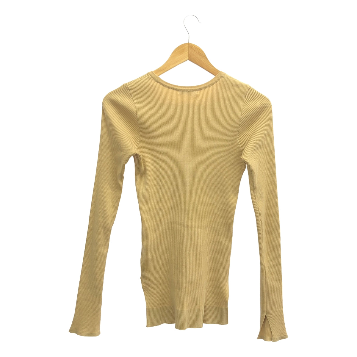 【美品】 AURALEE / オーラリー | 2021AW | GIZA HIGH GAUGE RIB KNIT リブ カットソー | 1 | ベージュ | レディース