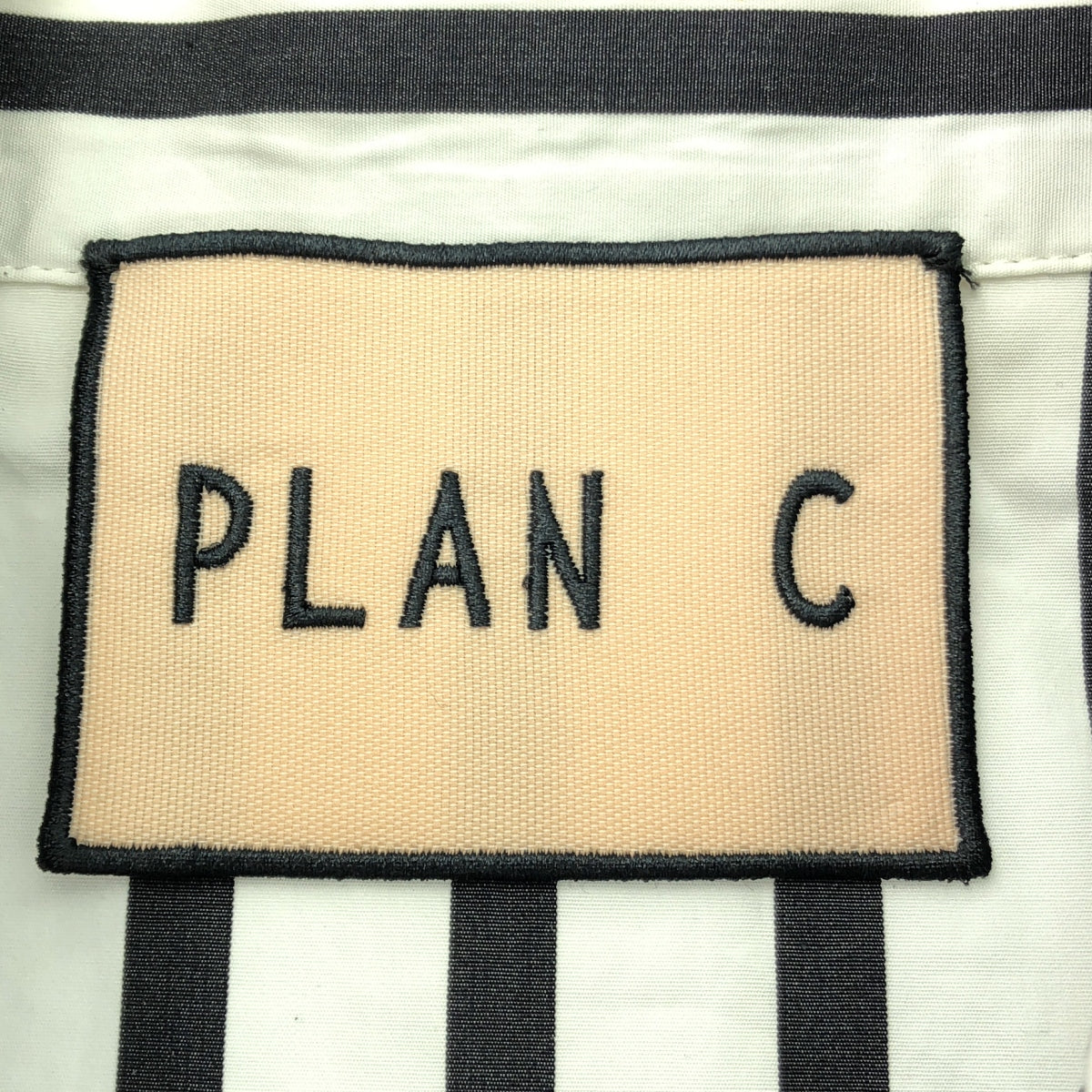 Plan C / プランシー | ストライプ ノースリーブシャツ | 36 | ブラック/ホワイト | レディース