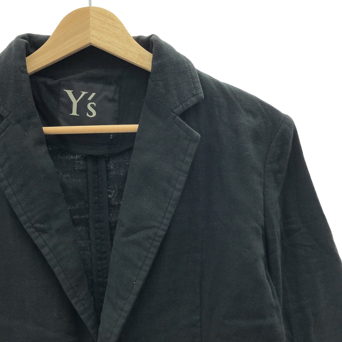 Y's / Y's Yohji Yamamoto | 2012 秋冬 | 內外剪裁單排扣外套 | 2 碼 | 黑色 | 女款