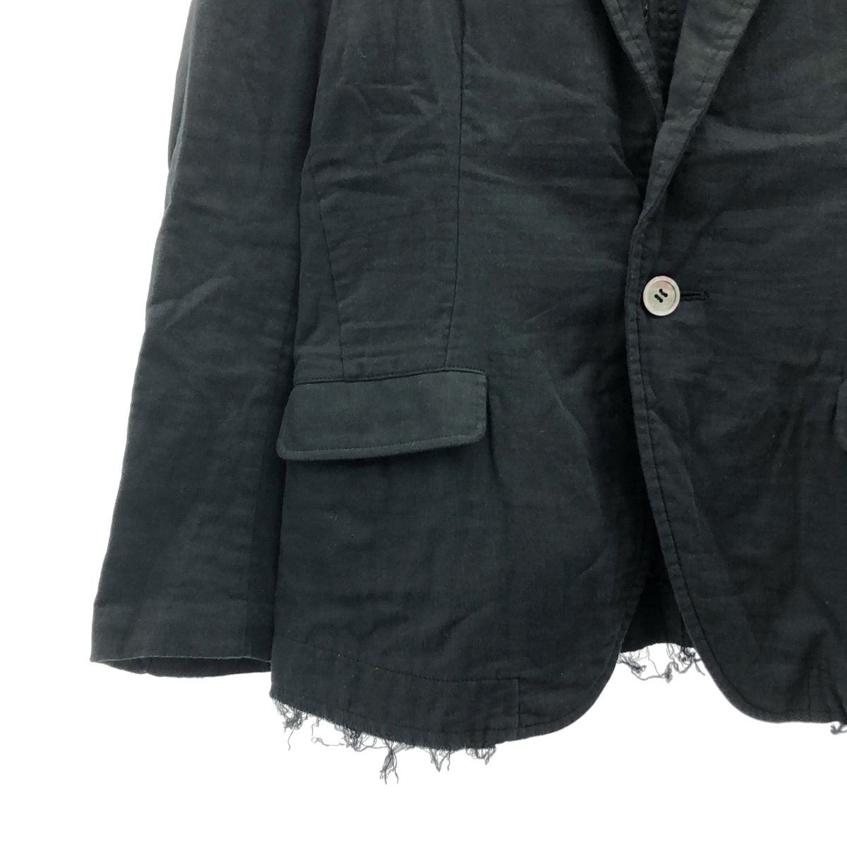 Y's / Y's Yohji Yamamoto | 2012 秋冬 | 內外剪裁單排扣外套 | 2 碼 | 黑色 | 女款