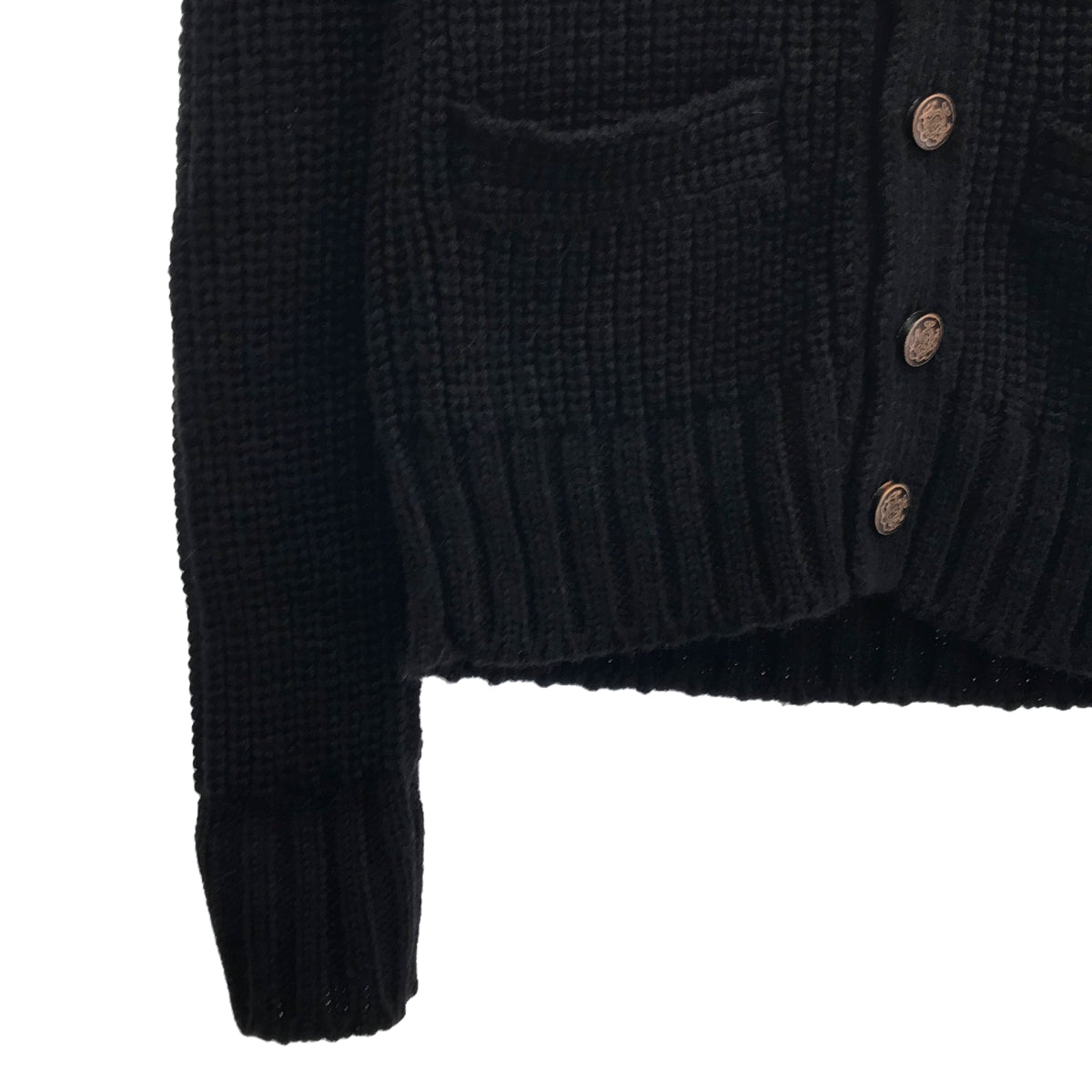 DOLCE&GABBANA / Dolce & Gabbana 杜爾加巴 |披肩領針織開襟衫 | 44 |黑色 |男士