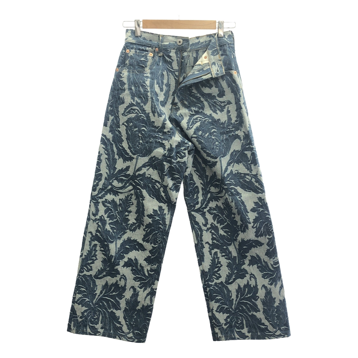 【美品】 JUNYA WATANABE COMME des GARCONS / ジュンヤワタナベ | 2019SS | ジャガード ワイド デニムパンツ | XS | インディゴ | レディース