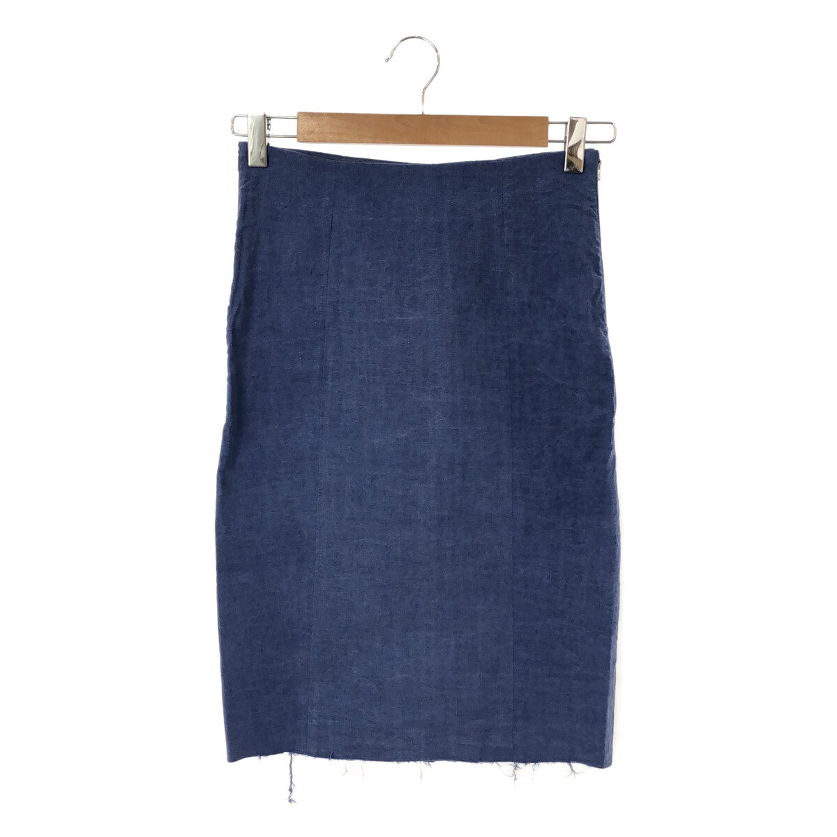 Acne | Cut-off Side Zip Skirt | 34 | Blue | Women's