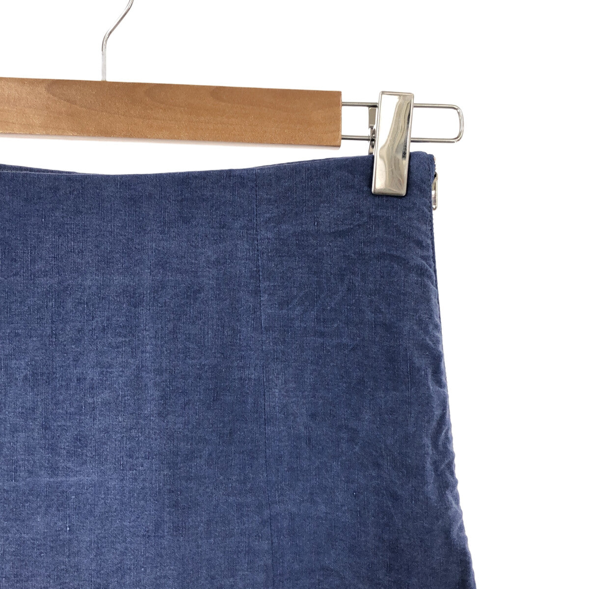 Acne | Cut-off Side Zip Skirt | 34 | Blue | Women's