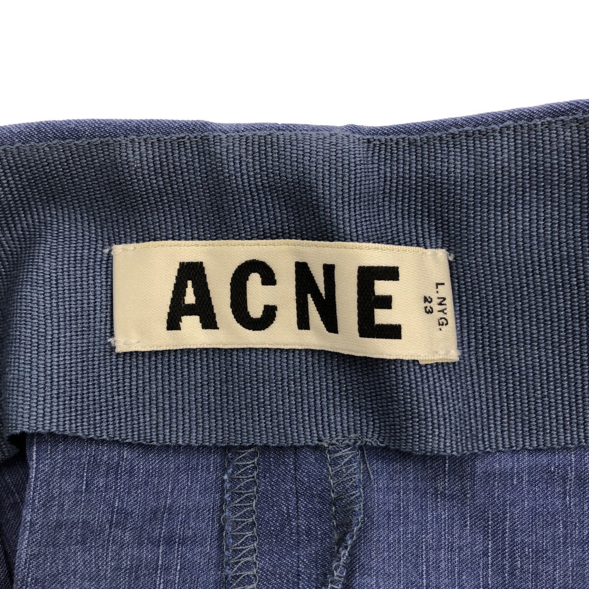 Acne | Cut-off Side Zip Skirt | 34 | Blue | Women's