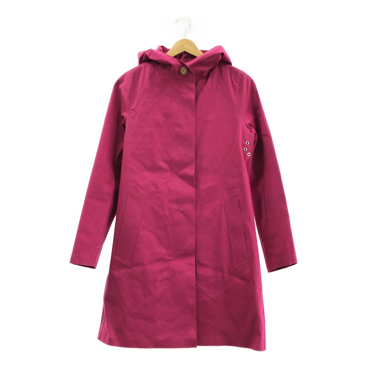 MACKINTOSH マッキントッシュ・ライナー付ゴム引きコート ボルドー・34 MACKINTOSH / マッキントッシュ | ゴム引き ライナー付き フーテッド