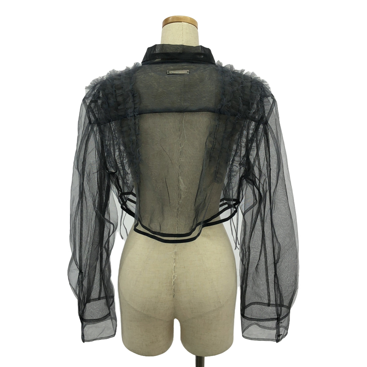 PRANK PROJECT / プランクプロジェクト | Ruffled Tulle Short Shirt チュールシャツ | グレー | レディース
