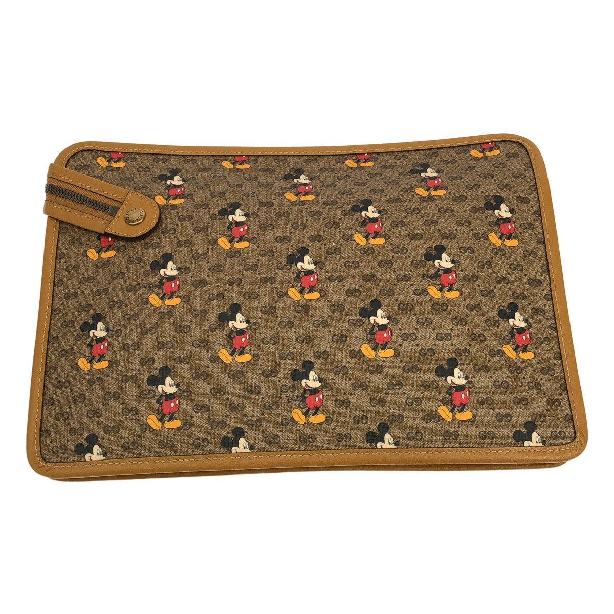 【미품】 GUCCI / 구찌 | 디즈니 마이크로 GG 스프림 클러치 백 / 602552 | 브라운 | 여성