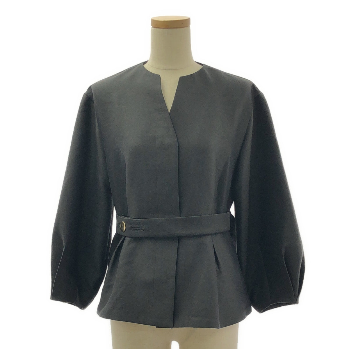 美品】 ebure / エブール | クリアダブルクロス ベルテッドペプラム