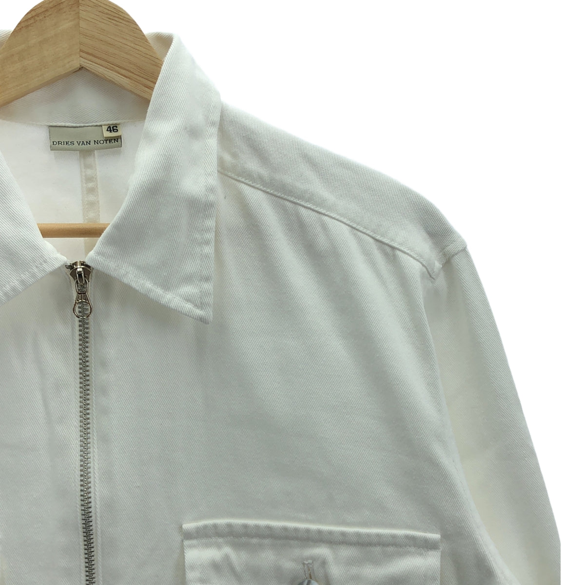 DRIES VAN NOTEN / ドリスヴァンノッテン | 90s ヴィンテージ コットン シェルボタン ジップアップ ジャケット | 46 | メンズ