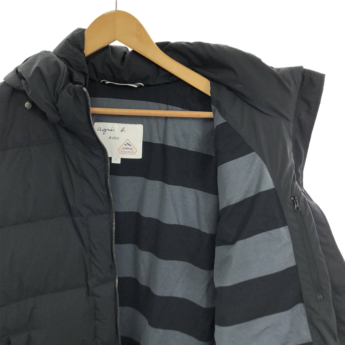 PYRENEX / ピレネックス | 2021AW | × agnes b. アニエスベー別注 DOUDOUNE ASPIN フーデッドダウンジャケット | XL | ブラック | メンズ
