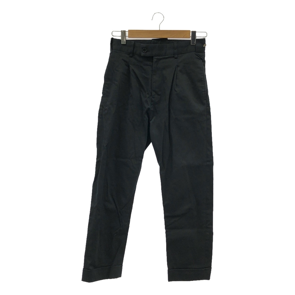 madder madder / マダマダ | TICKET PANTS コットン ストレッチ タック チケット パンツ | 1 | ブラック | レディース