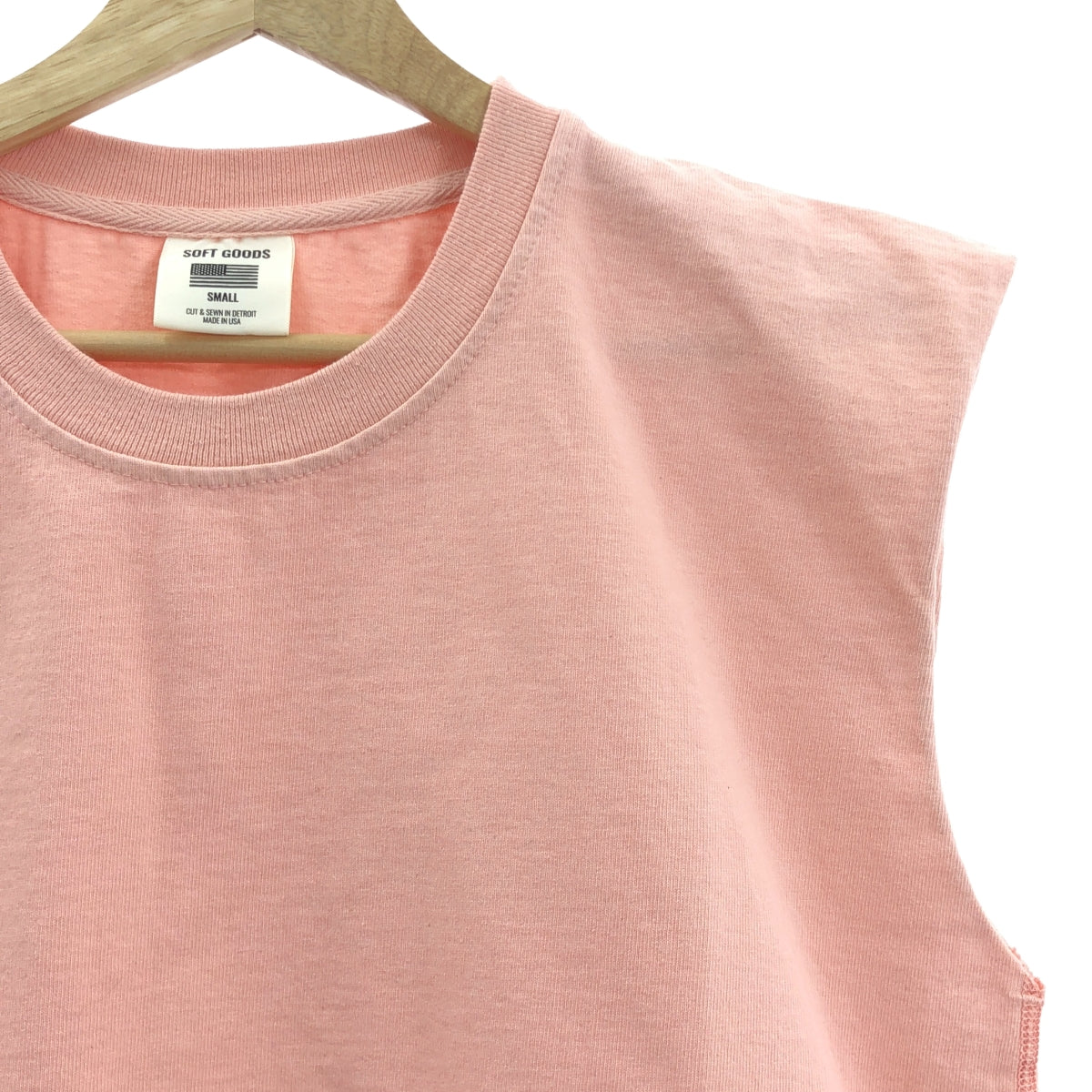 【미품】 Plage / 플라주 | 2025SS | × SOFT GOODS 소프트 상품 / MUSCLE TEE 근육 T 셔츠 | S | 핑크 | 여성