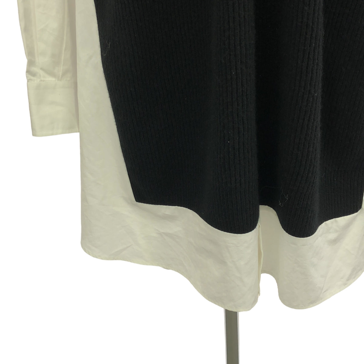 Maison Margiela / メゾンマルジェラ | 2023SS | ドッキングニット オーバーサイズ シャツ ワンピース | XS | レディース