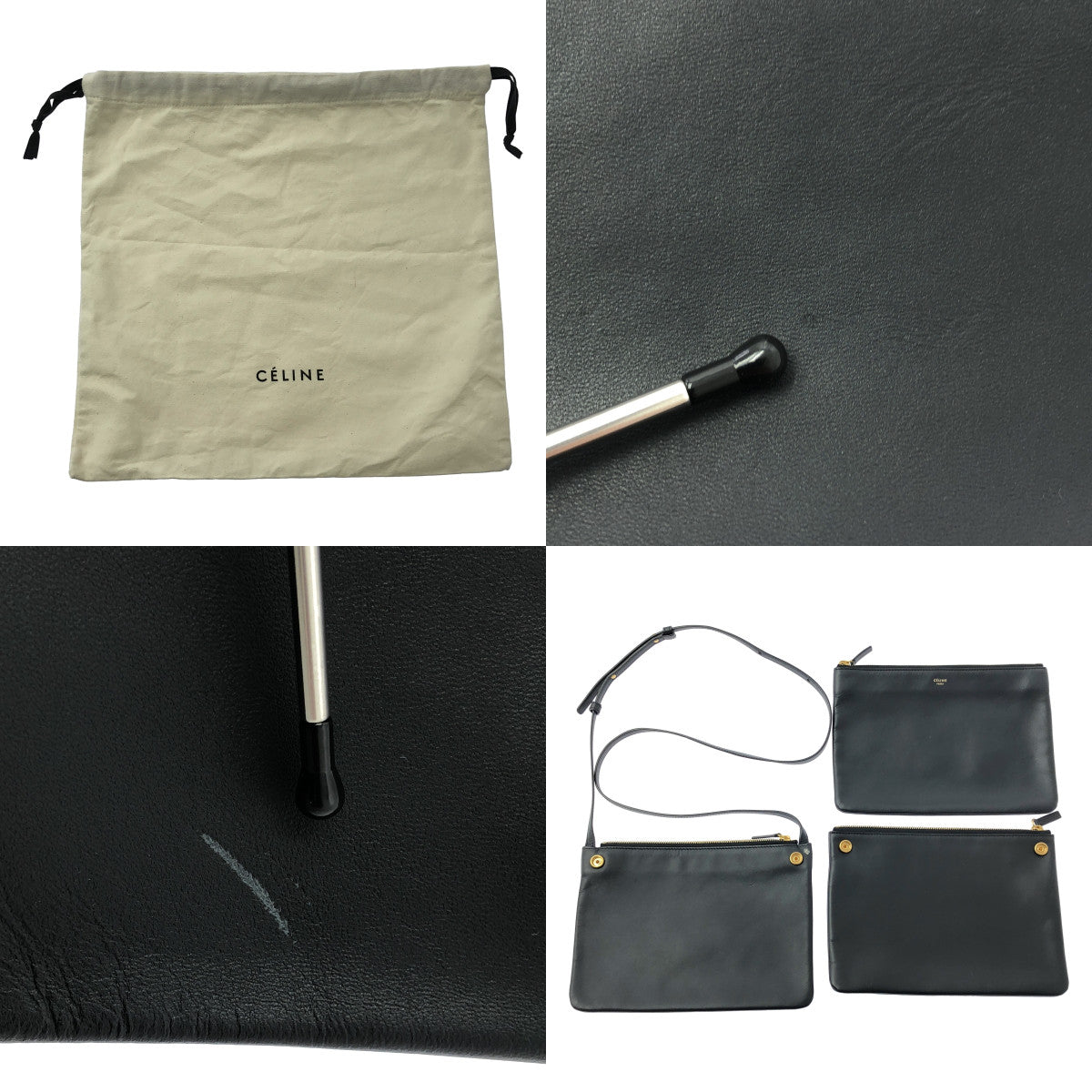 CELINE / by Phoebe Philo / Trio 大號皮革標誌肩背包 |