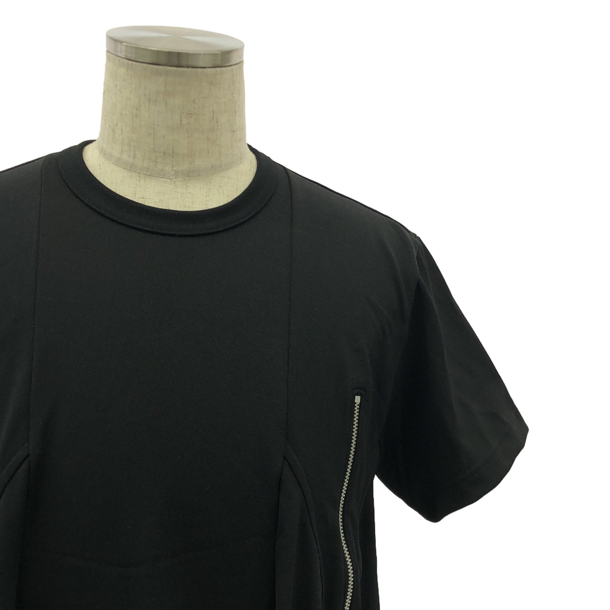 【美品】 COMME des GARCONS HOMME PLUS / コムデギャルソンオムプリュス | 2023AW | ジップデザイン カットソー | M | ブラック | メンズ