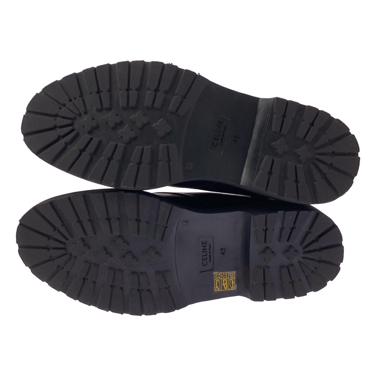 【美品】  CELINE / セリーヌ | トリオンフ パンチング レンジャー レザー ダービー ドレスシューズ 革靴 | 42 | ブラック | メンズ