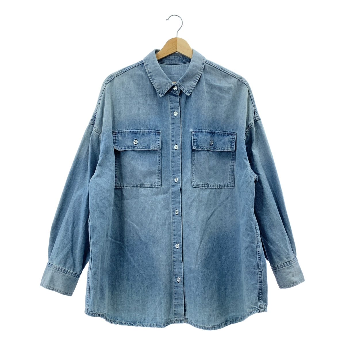 LOUNGEDRESS ラウンジドレス ダメージデニムシャツ ブルーのみWEB限定