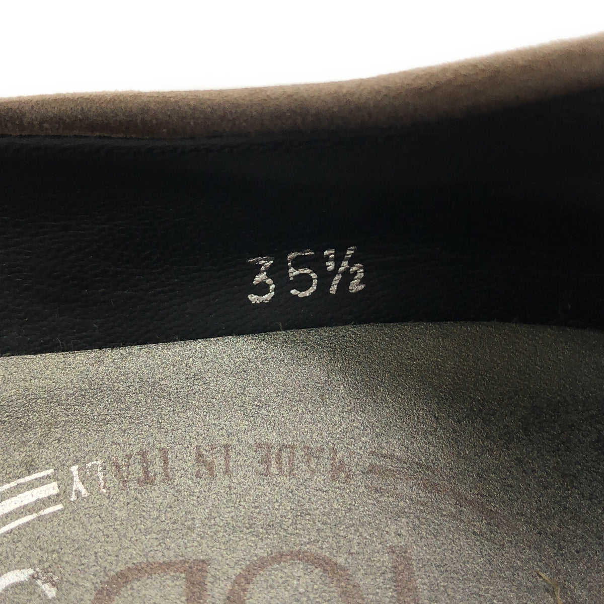 TOD'S / トッズ | スエードレザー 異素材切替 センタージップ ドライビングシューズ | 35 1/2 | グレー | レディース