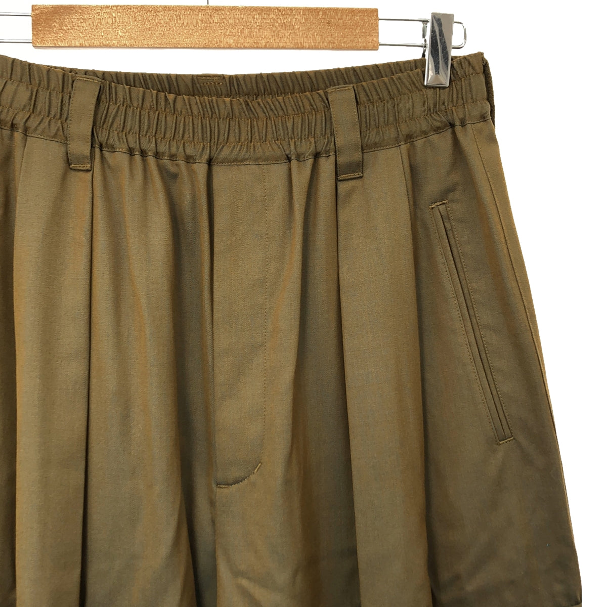 Maison Special / メゾンスペシャル | Prime-Wide Wool Chambray Cargo Pants / ウールシャンブレープライムワイドカーゴパンツ