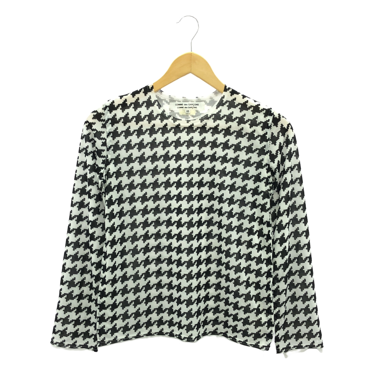 COMME des GARCONS COMME des GARCONS / コムコム | 2009AW | 千鳥格子 総柄 カットソー | XS | ブラック/ホワイト | レディース