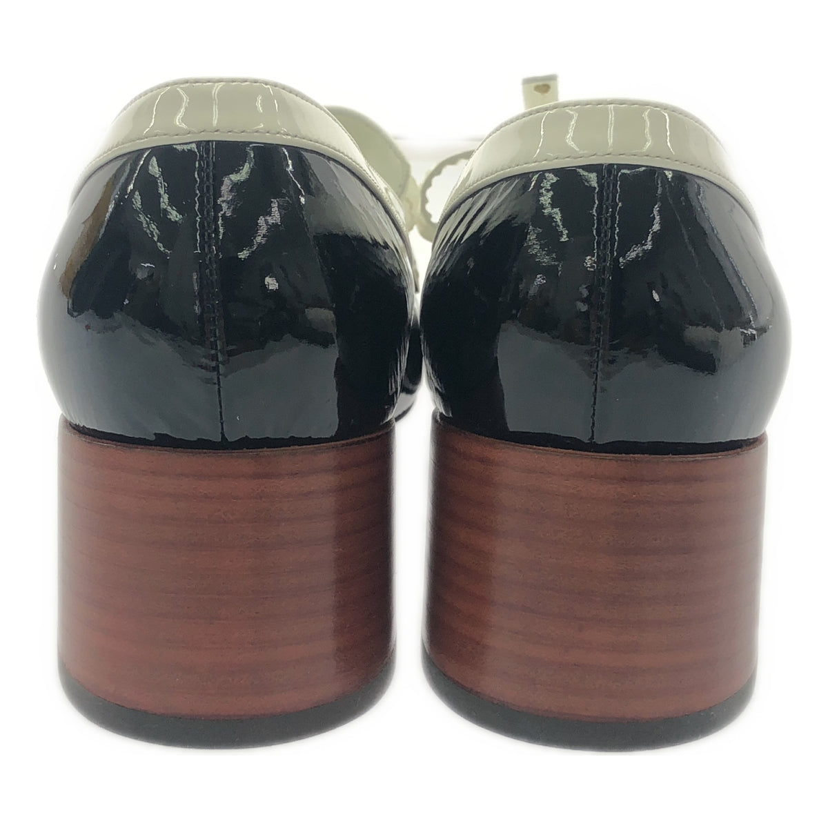 【新品】 LOEWE / ロエベ | ツートン 配色 ローファー 50 | 38 | ホワイト/ブラック | レディース