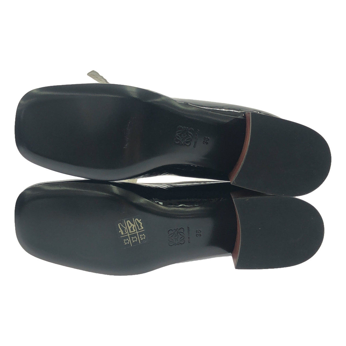 【新品】 LOEWE / ロエベ | ツートン 配色 ローファー 50 | 38 | ホワイト/ブラック | レディース