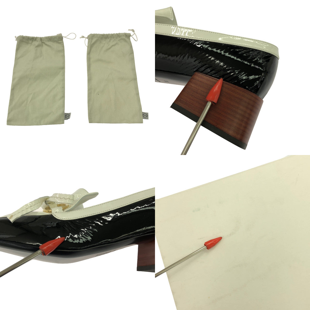 【新品】 LOEWE / ロエベ | ツートン 配色 ローファー 50 | 38 | ホワイト/ブラック | レディース