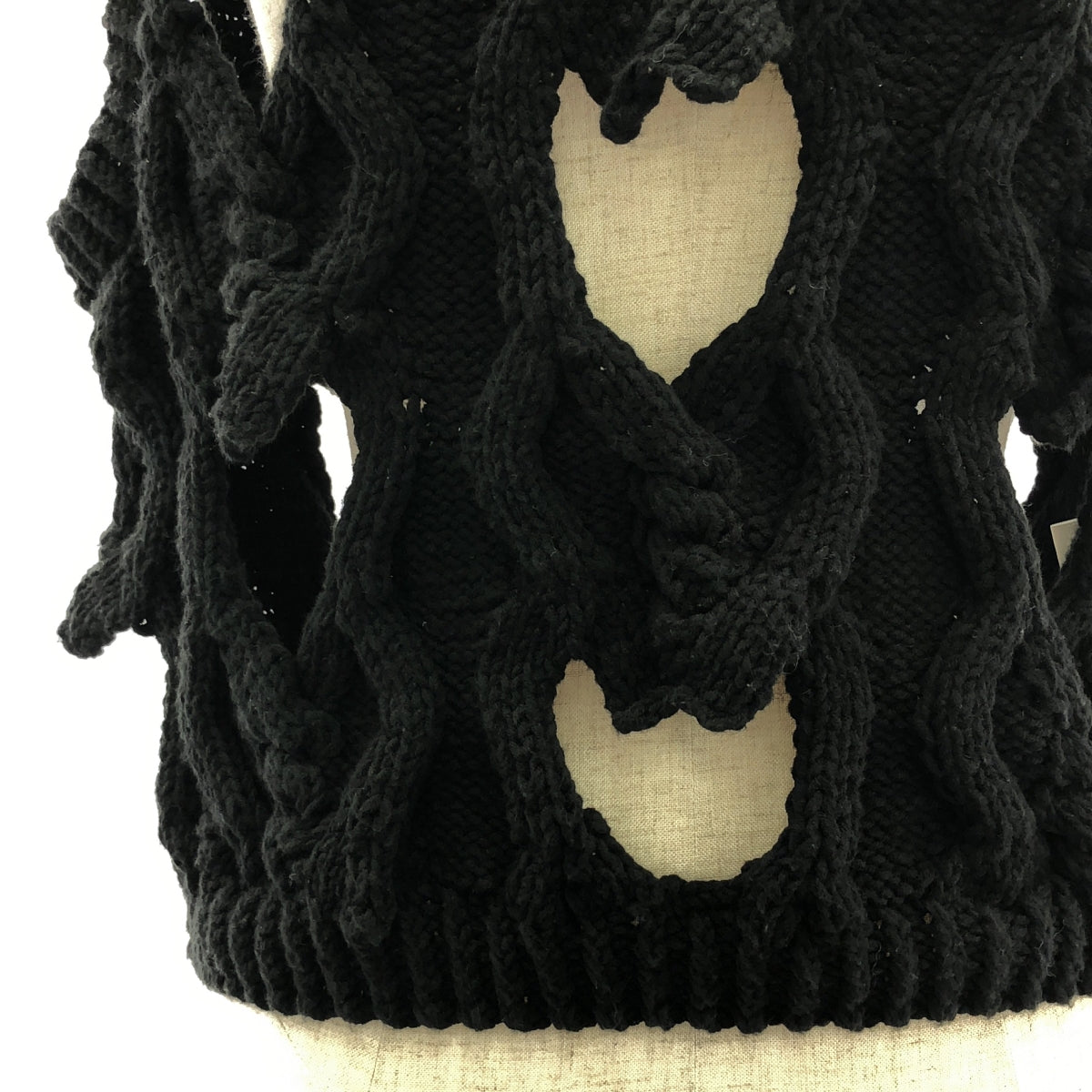 Pillings  / ピリングス | コットン スリーブレス ニット | 04 | ブラック | レディース