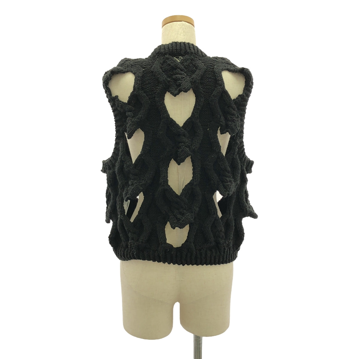 Pillings  / ピリングス | コットン スリーブレス ニット | 04 | ブラック | レディース