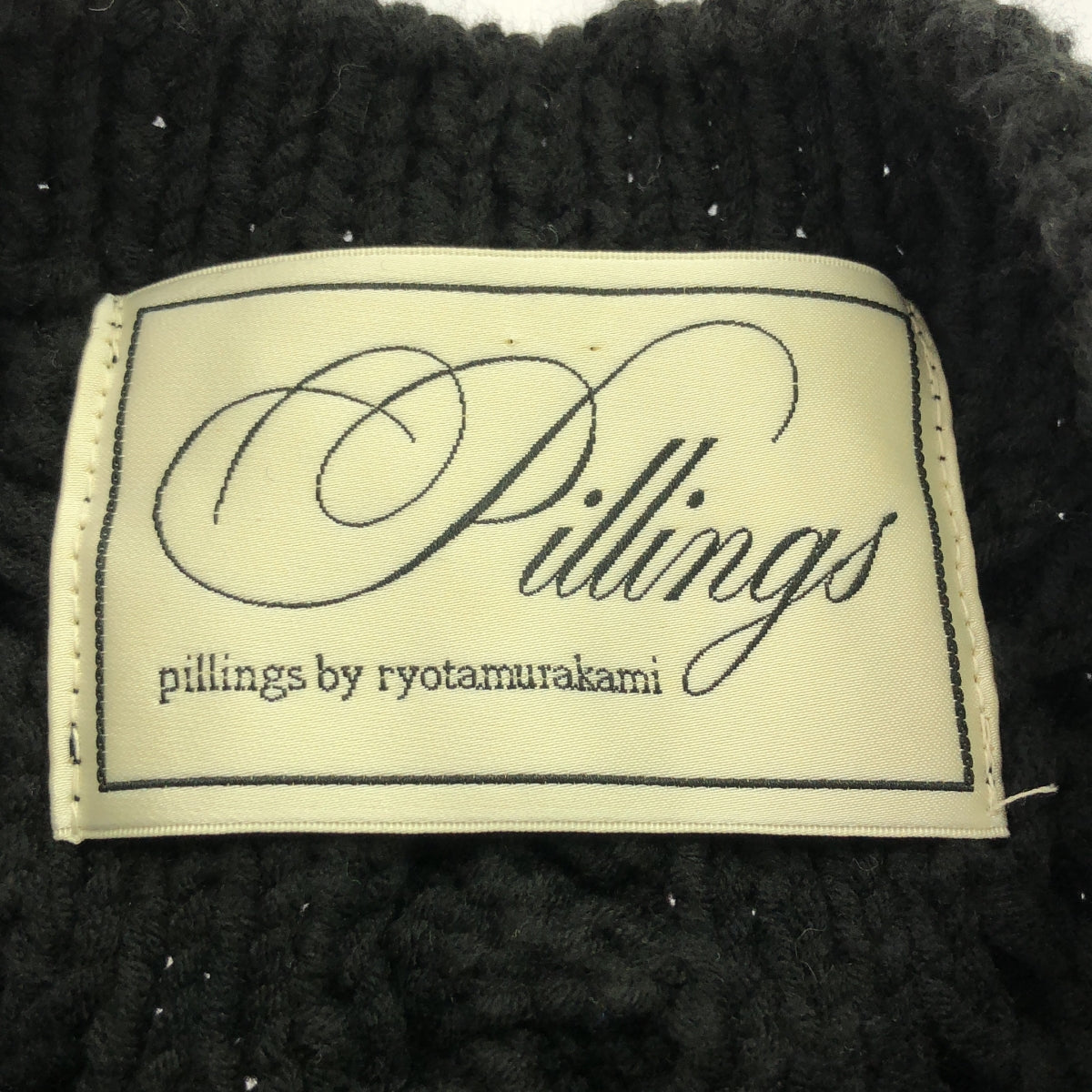 Pillings  / ピリングス | コットン スリーブレス ニット | 04 | ブラック | レディース