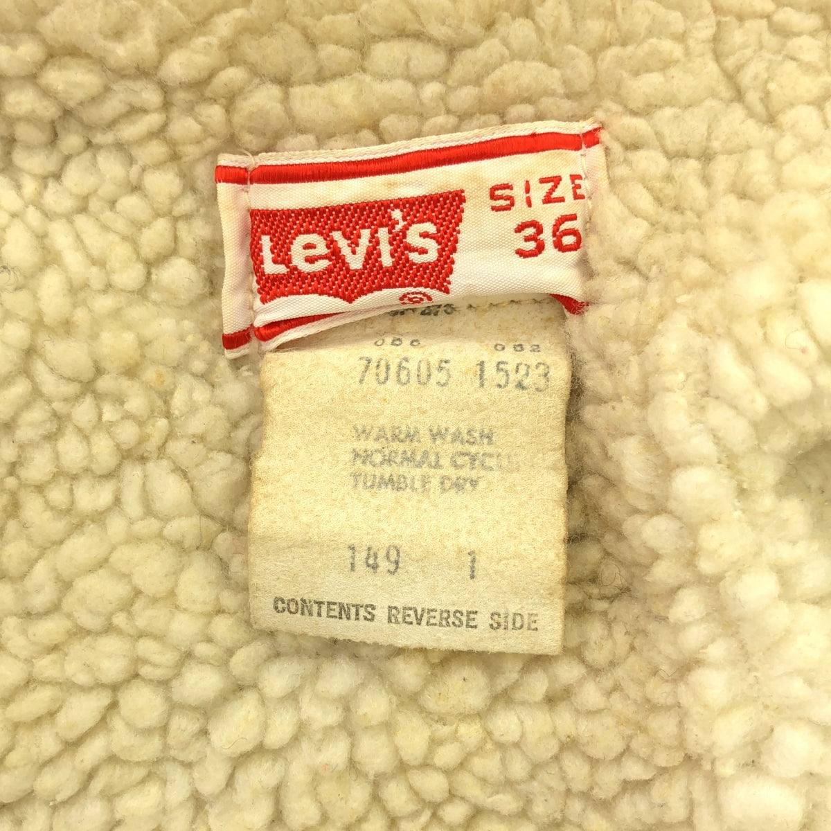 Levi's | 70s Vintage 70605-1523 Boa Corduroy Jacket Engraved 52 R Tab | 36 | Men's