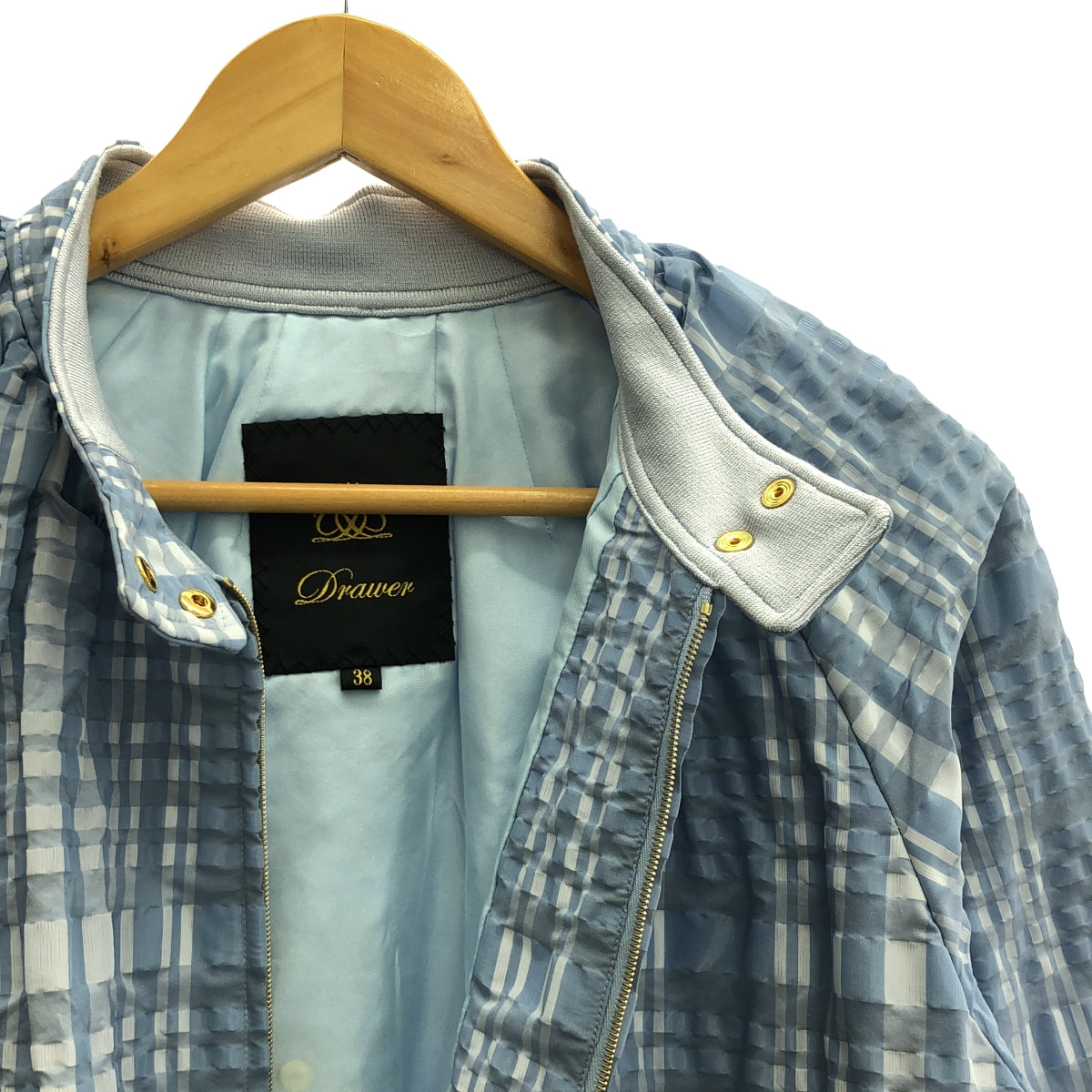 Drawer / 드로어 | 로고 스탠드 컬러 블루존 재킷 / 총 안감 | 38 | 블루계 |
