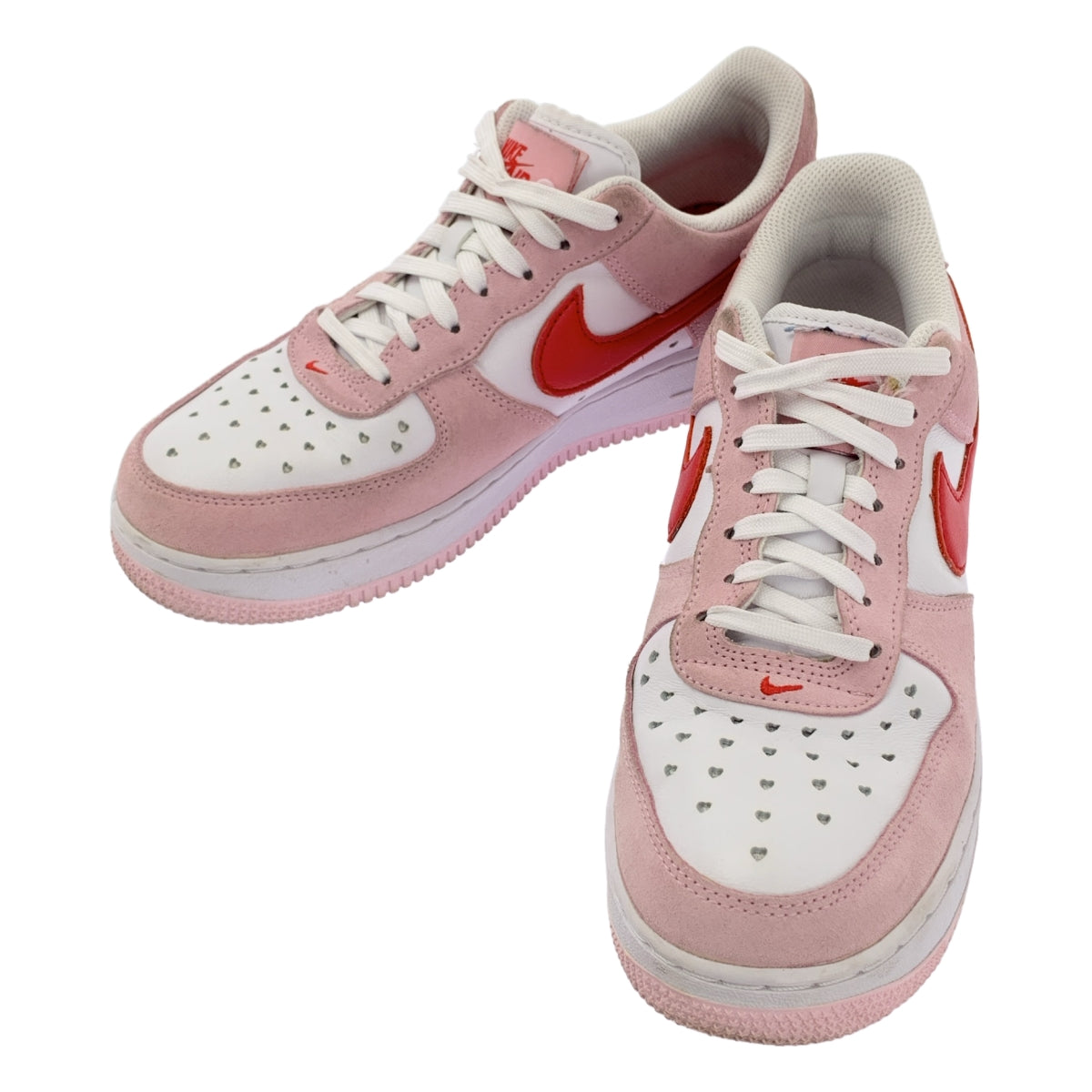 NIKE / 나이키 | 2021 | AIR FORCE 1 07 VALENTINE'S DAY 에어포스 1 발렌타인 데이 스니커즈 | 25 | 핑크 / 화이트 / 레드 | 남성