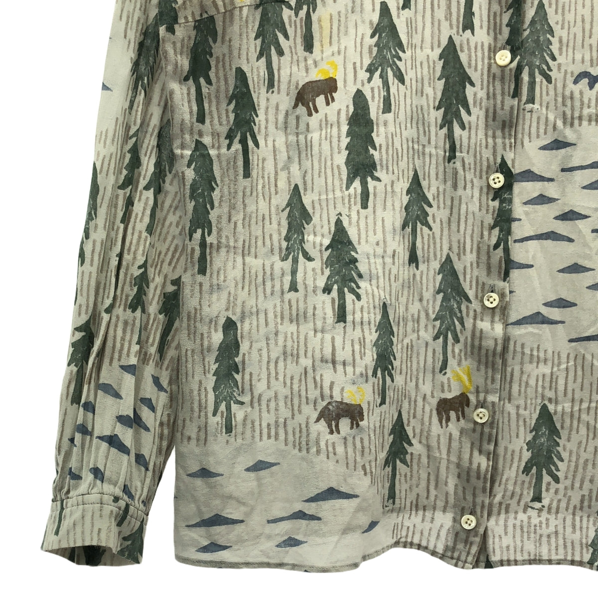 mina perhonen | 2018-19 a/w | one day / voile print shirt blouse | 36 | women's