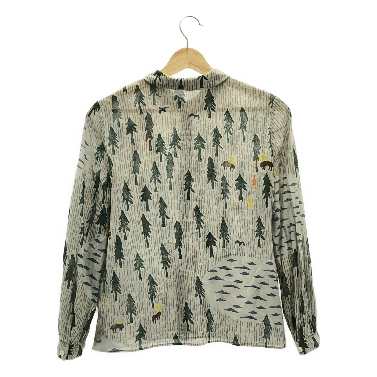 mina perhonen | 2018-19 a/w | one day / voile print shirt blouse | 36 | women's