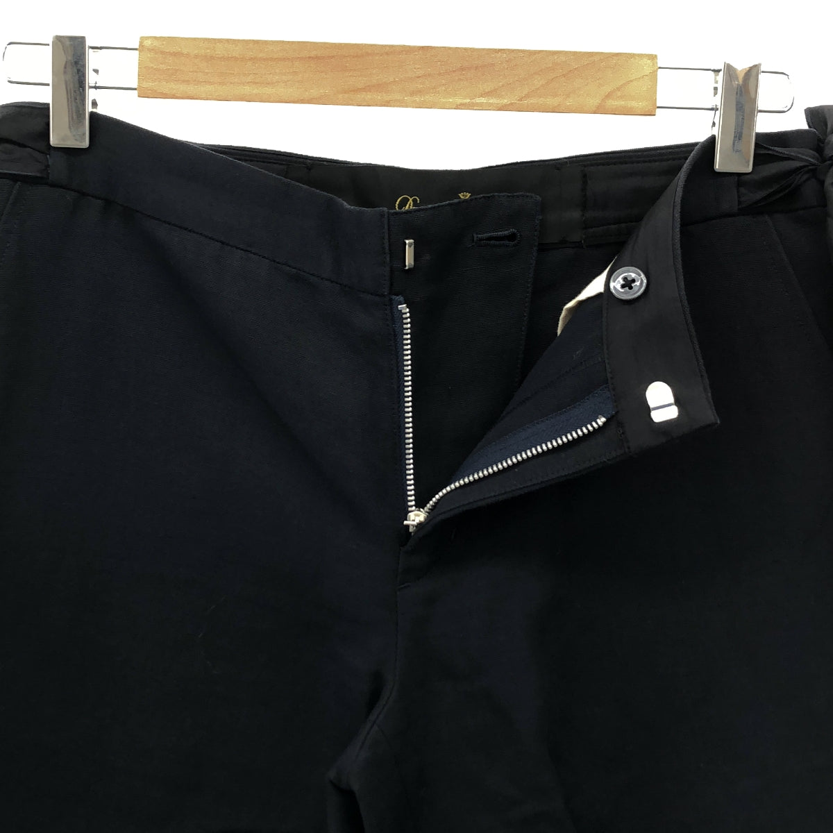 Drawer / ドゥロワー | コットン サイドリボン パンツ | 38 | ネイビー | レディース