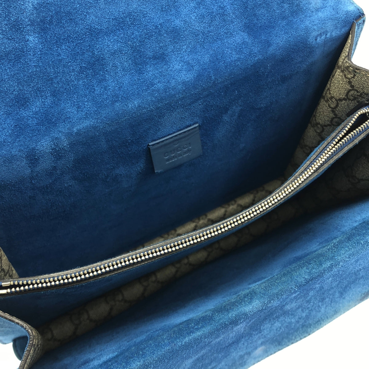 GUCCI / 구찌 | 403348 디오뉴소스 GG스프림 PVC×스웨이드 자수 체인 숄더백 | 베이지 × 멀티 컬러 | 여성