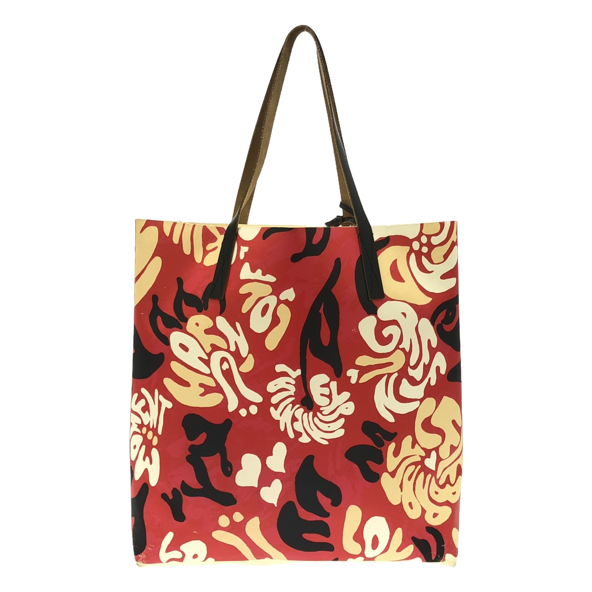 MARNI / マルニ | 2021SS | EUPHORIA PVC トートバッグ | レッド/ブラック/ベージュ | レディース