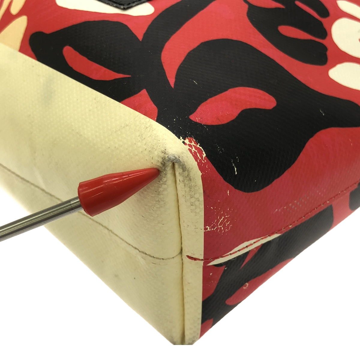 MARNI / マルニ | 2021SS | EUPHORIA PVC トートバッグ | レッド/ブラック/ベージュ | レディース