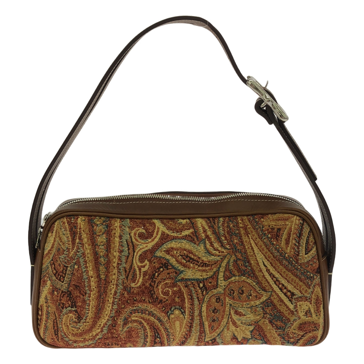 【美品】 A VACATION / アヴァケーション | 2025SS | CARRIE ORANGE PAISLEY / レザー切替 エンブロイダリー ワンショルダーバッグ | オレンジ | レディース