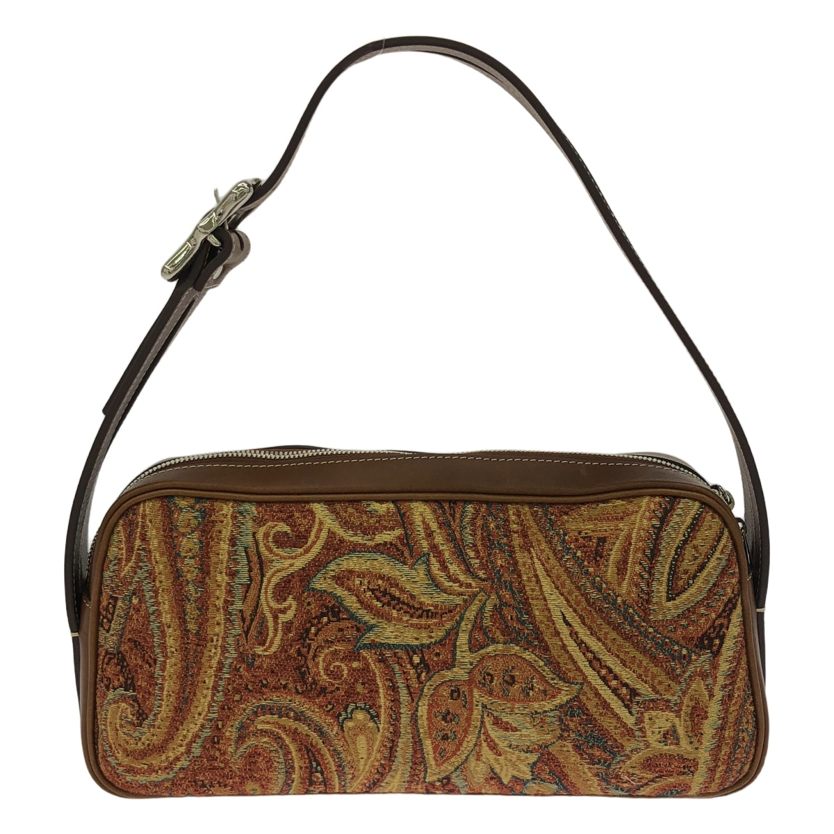 【美品】 A VACATION / アヴァケーション | 2025SS | CARRIE ORANGE PAISLEY / レザー切替 エンブロイダリー ワンショルダーバッグ | オレンジ | レディース