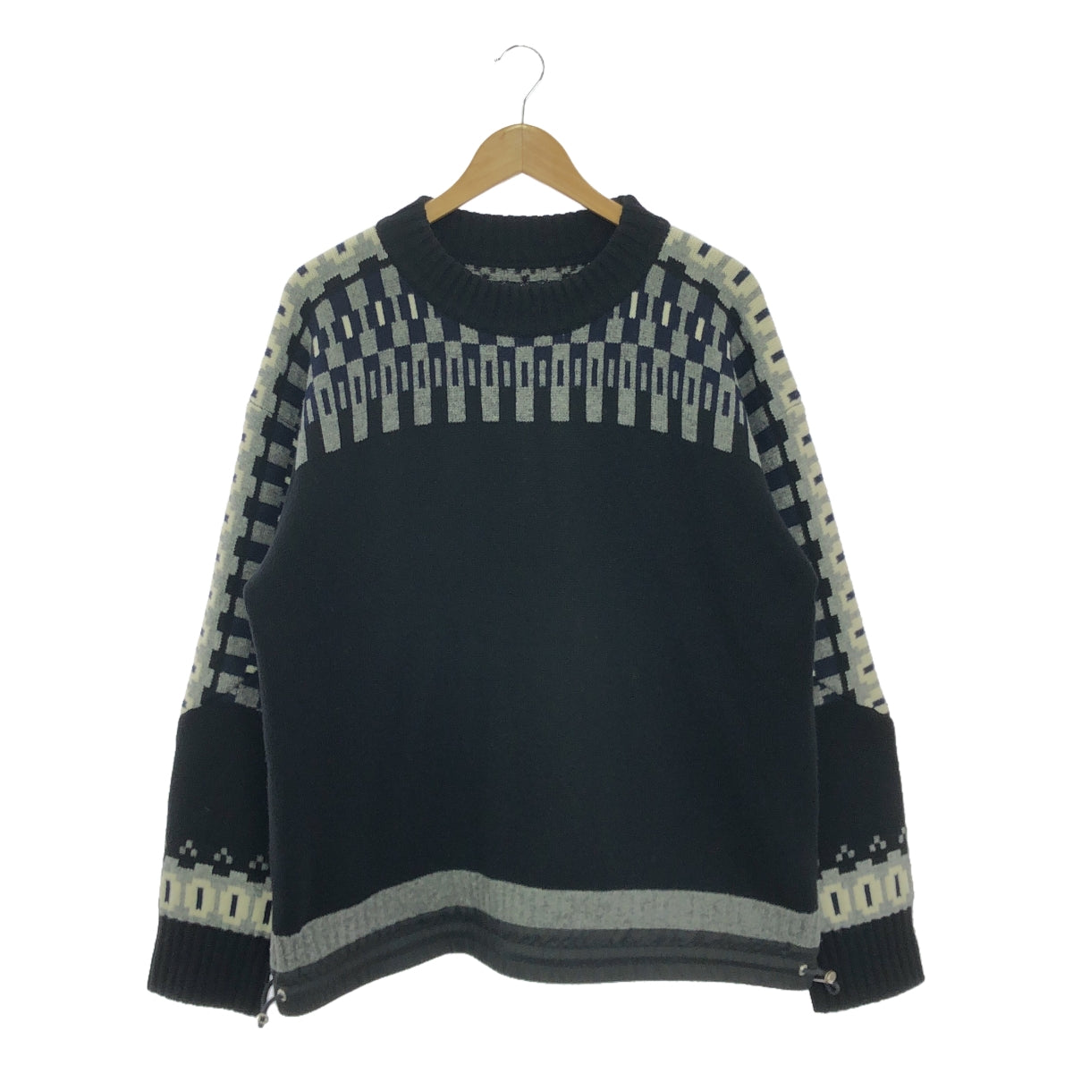 sacai / サカイ | 2021AW | Wool Knit Pullover / ウール ニット プルオーバー | 3 | メンズ – KLD