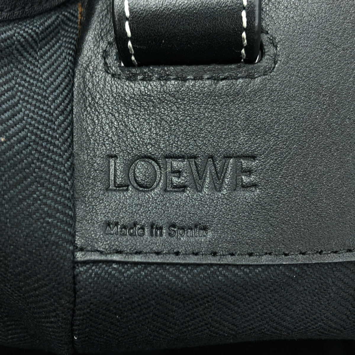 【미품】 LOEWE / 로에베 | Hammock 해먹 / see you later 2017 한정 로고 송아지 2way 숄더백 | 블랙/화이트 | 여성