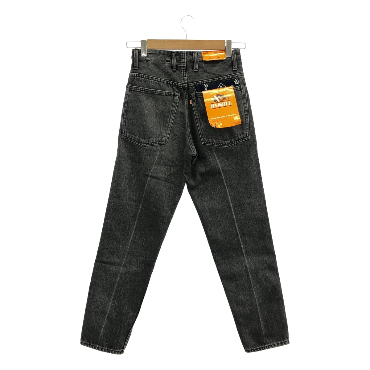【新品】 WESTOVERALLS / ウエストオーバーオールズ | 2021AW | × RHC アールエイチシー別注 STA-JEANS TPR スターウエスト テーパード デニムパンツ | W24 | ブラック | レディース
