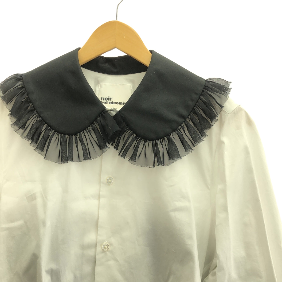noir kei ninomiya / ノワールケイニノミヤ | 2024SS | フリル 丸襟 シャツブラウス | S | レディース