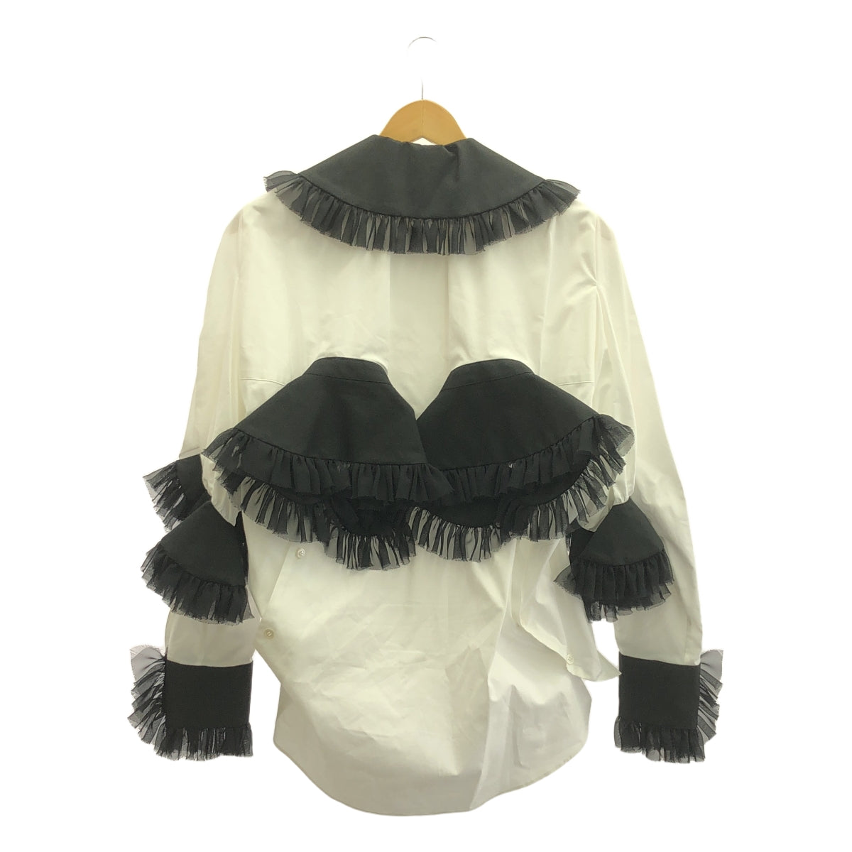 noir kei ninomiya / ノワールケイニノミヤ | 2024SS | フリル 丸襟 シャツブラウス | S | レディース