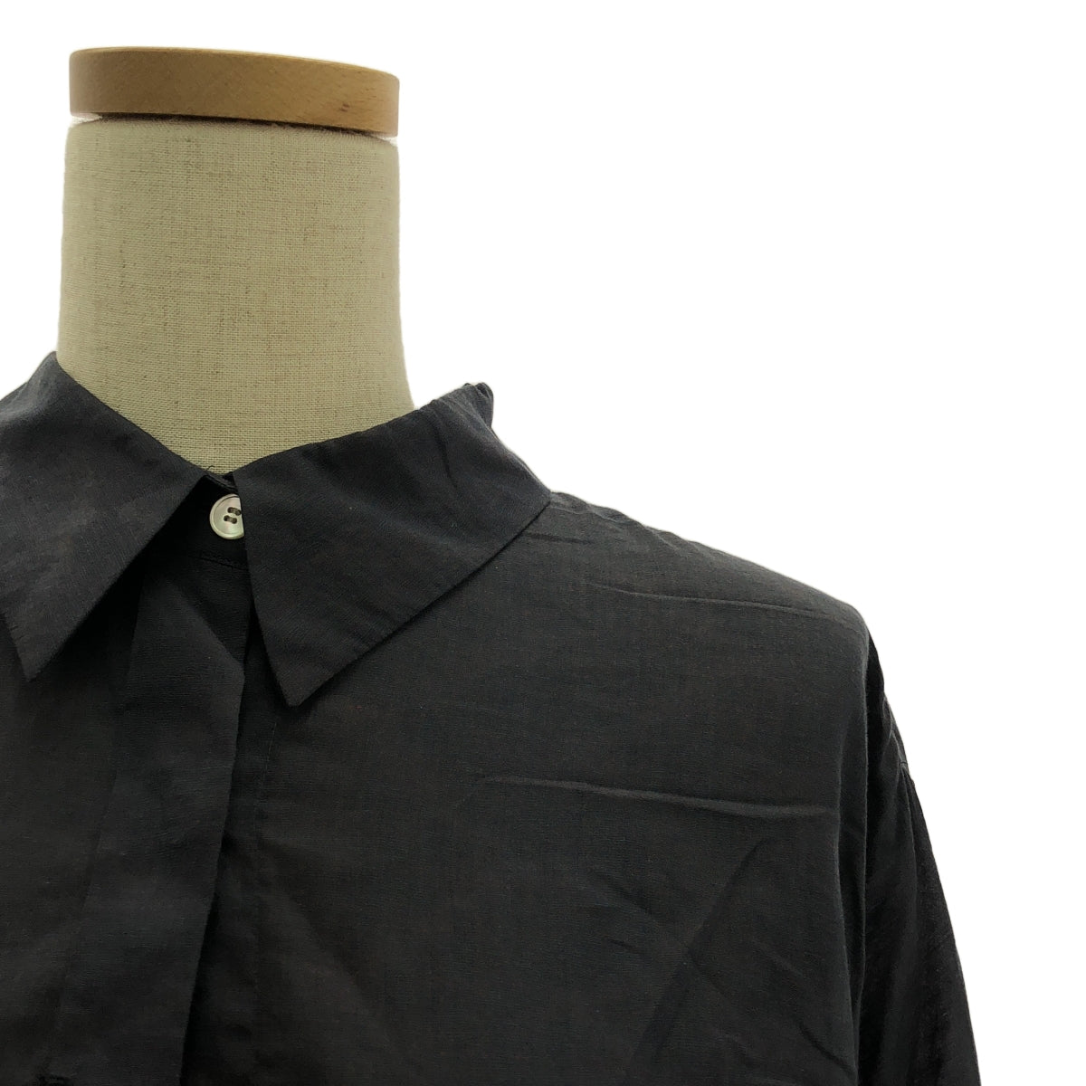 【美品】  hatsutoki / ハツトキ | タイダイ ベルテッド シャツ ワンピース | 0 | ダークネイビー系 | レディース