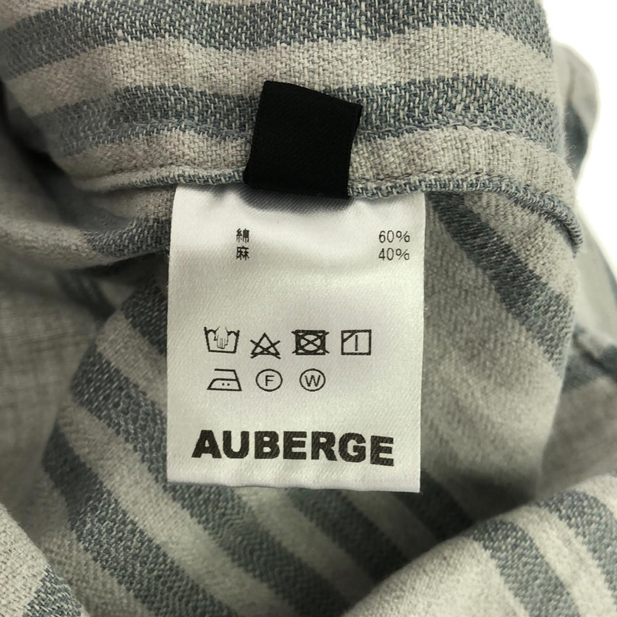 AUBERGE / オーベルジュ | L/Sストライプ スタンドカラーシャツ | 38 | メンズ
