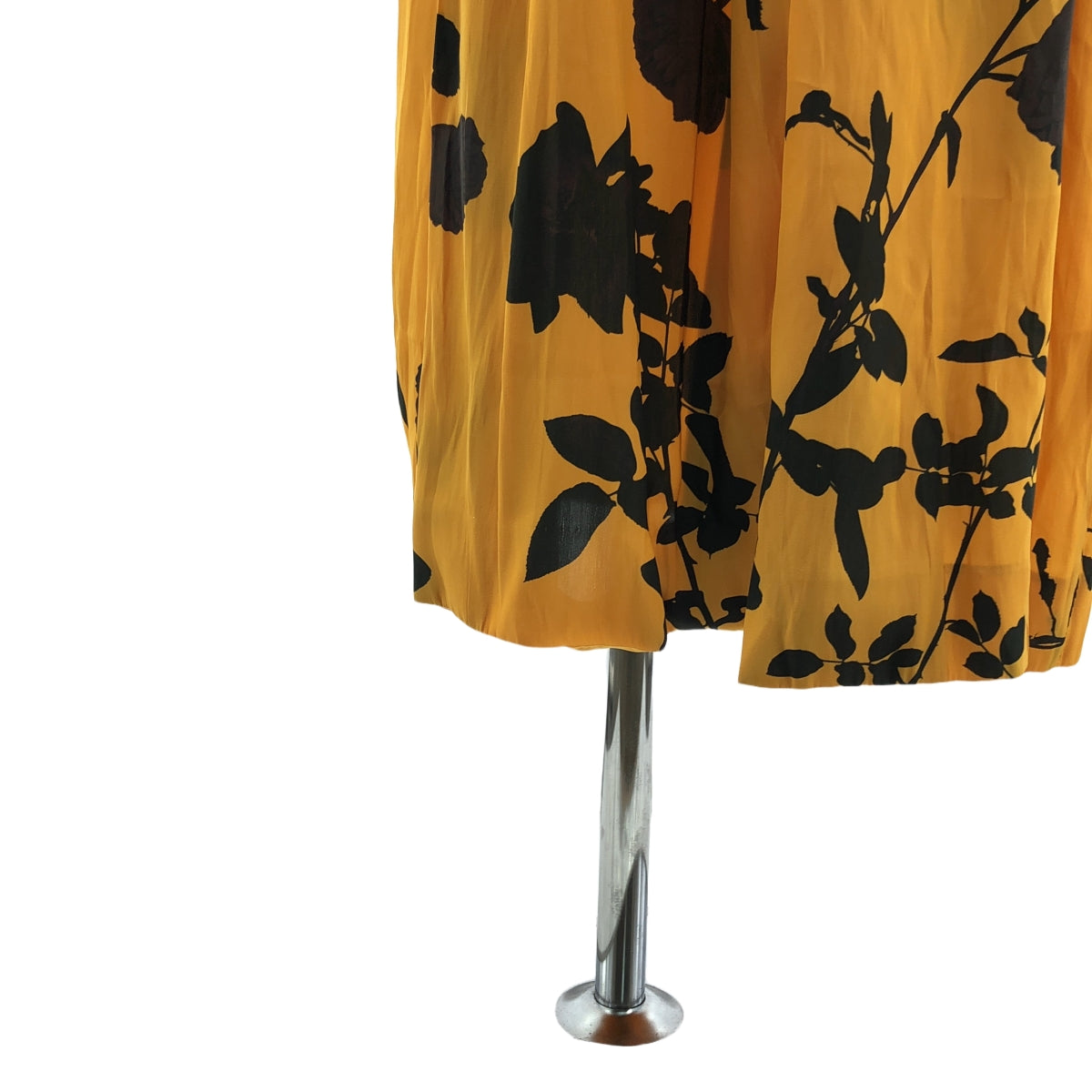 DRIES VAN NOTEN / ドリスヴァンノッテン | 2019AW | フラワープリント ベルト付 ガウン コート | 38 | レディース